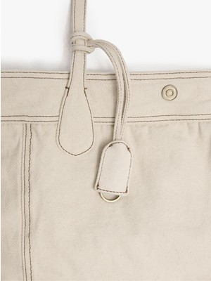 Parfois Kadın Charm'lı Kanvas Shopper Çanta