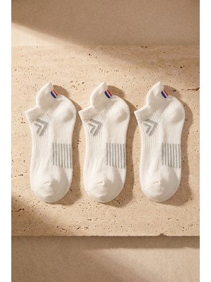 Katia & Bony Unisex 3'lü Paket Golf Step Çorap Beyaz/Beyaz/Beyaz