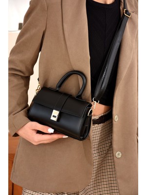 Judour Bags Omuz Çantası Kadın Siyah EST226 Mini El ve Omuz Çantası Şık Tasarım Ayarlanabilir Askılı