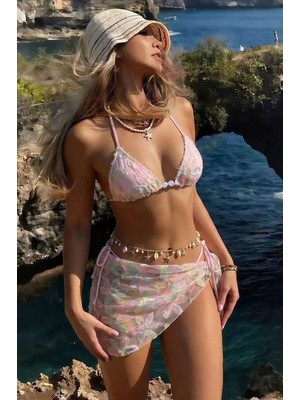 BMD Lera Üçlü Brazilian Bikini Set - Pembe