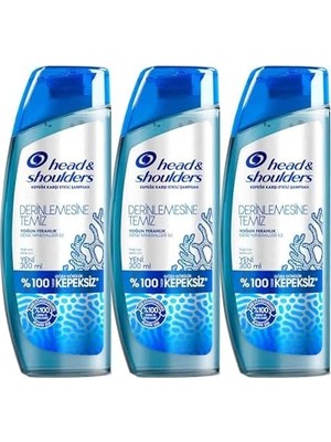 & Shoulders Derinlemesine Temizlik Şampuan Yoğun Ferahlık Deniz Mineralleri 300 ml 3lü Paket