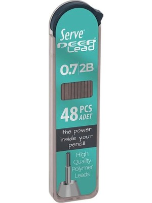 Serve Deep Lead 0.5 mm 2B 48'li Kalem Ucu - Pastel Yeşil