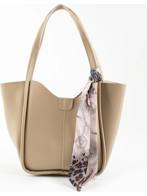 Judour Bags Fular Detaylı Yavrulu Yumuşak Deri Omuz Çantası