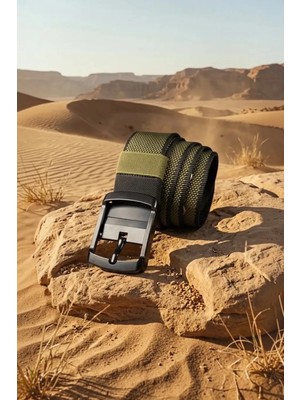 İstanbul Belt 4cm Taktık Kemer-Çift Taraflı-Metal Tokalı