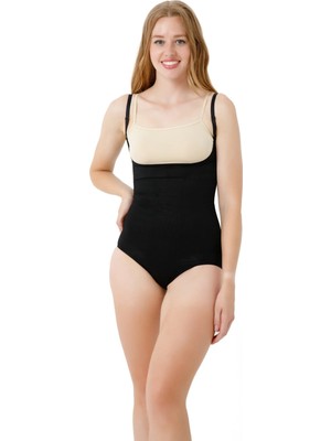 Formactive Kadın Göğüs Altı Çıtçıtlı Body Dikişsiz Korse - Askılı & Bel İç Giyim 1045