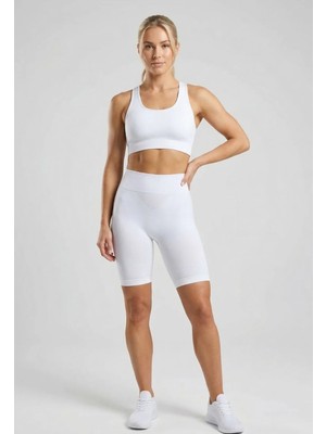 Formactive Kadın Seamless Dikişsiz Uzun Paçalı Boxer Beyaz – Yüksek Bel ve İz Bırakmayan İç Giyim 1410