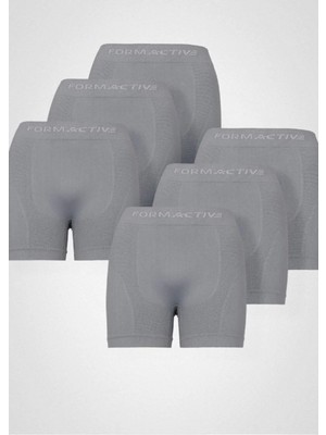 Formactive Microfiber Likralı Sentetik Yapılı Erkek Spor Dikişsiz Boxer 6lı Set
