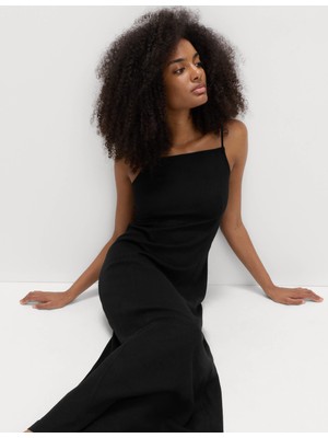 Marks & Spencer Keten Karışımlı Maxi Elbise