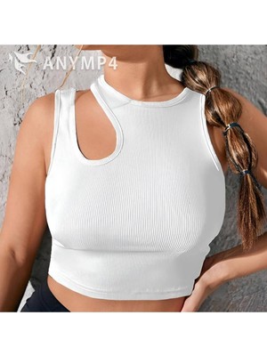 Öz Pamuk Kadın Boydan Bağlamalı Örme Crop Bluz