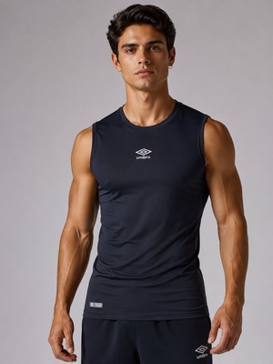 Umbro Dry Top Erkek Lacivert Spor Atlet Sıfır Kollu Tişört TF0059