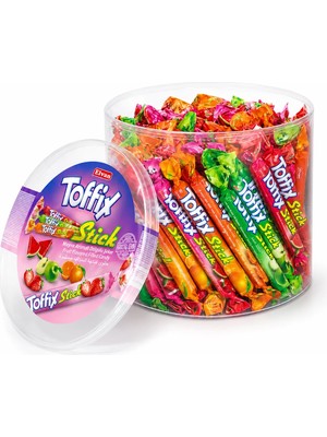 Elvan Toffix Stick Meyveli Mix Şeker 800 Gr. (1 Kutu)