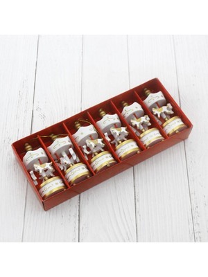 Uravas Store Dekoratif 6'li Beyaz Mini Atlı Karınca