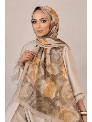 İmaj Butik Haki/vizon Pamuklu Soft Şal