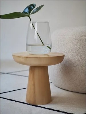 Vivense Tucas Home Mushroom Doğal Yan Sehpa - 40 cm Mantar Sehpa