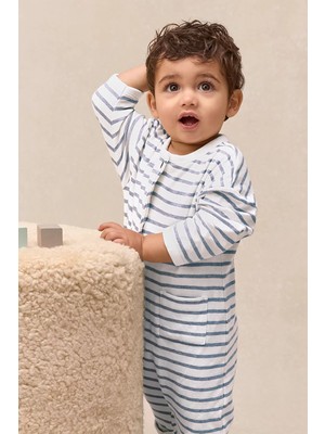 The White Company Organik Pamuklu Sail Away Erkek Bebek Tulum