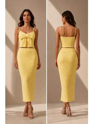 Bonitas Beachwear Fiyonk Detaylı Triko Takım