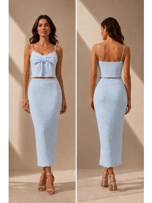 Bonitas Beachwear Fiyonk Detaylı Triko Takım
