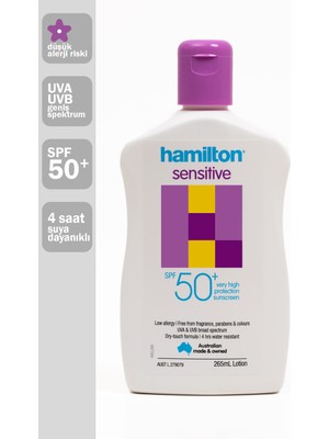 Hamilton Sensitive Lotion SPF50+, 265 ml