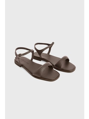 Love My Body Deri Sandalet Kahve 165L9604000