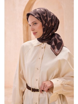 Belli Twill Ipek Eşarp Acı Kahve