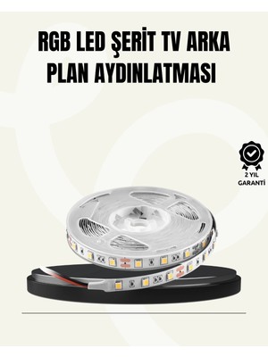 Armüz Tv Arkası LED Şerit Işık Otomatik Açma Kapama Özellikli 2mt