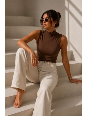 Meyou Bags Kadın Premium Dik Yaka Çima Dikişli Body Atlet