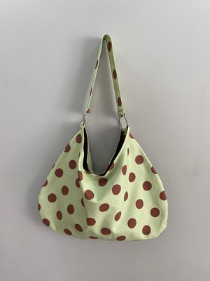 Mute Bag  Polka Bag Puantiye Çanta / Puantiyeli Omuz Çantası Mint Green (28*49)