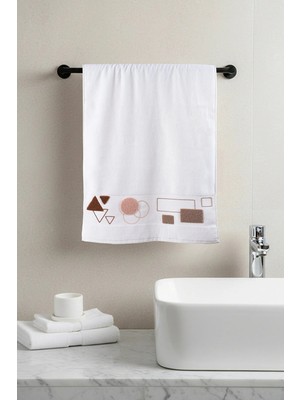 Borboleta Home Soft Forms Kadife Punch Nakışlı 50X90 El Havlusu % 100 Pamuk