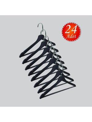 NYN Ahşap (Lama Gümüş Kanca) Barlı Pantolon, Bluz, Askısı 24 Adet