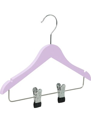 NYN Ahşap Ksçm 0-3 Yaş 26CM Mandallı Bebek Askısı Pembe Renk 4 Adet