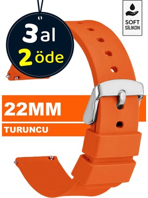 Trendburada Fossil-Welder-Wesse-Casio-Armani-Omega-Seiko-Tissot Saat Uyumlu 22mm Silikon Saat Kordonu Kayışı MR1
