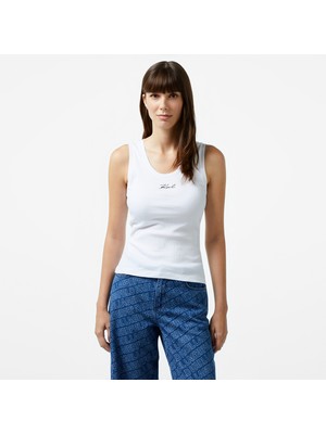 Karl Lagerfeld Kadın Beyaz T-Shirt