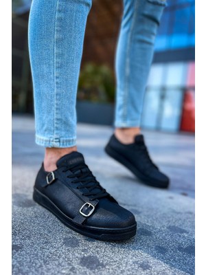 Chekich CH191 - Cst Side Buckle Erkek Ayakkabı Sıyah