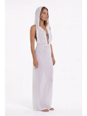 Louren Kapüşonlu Maxi Pareo P25046