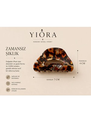 Yiora Premium Seri Ithal Asetat Kemik Toka Küçük Boy (7 Cm)