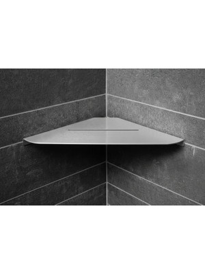 Vivense Paslanmaz Çelik Banyo Köşe Rafı, Gümüş Gri, 1515 cm