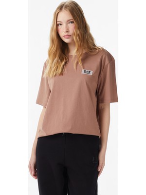 EA7 Emporio Armani Contemporary Sport Kadın Kahverengi T-Shirt