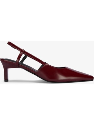 Calvin Klein Heel Slıngback Pump 50 Kadın Bordo Topuklu Ayakkabı