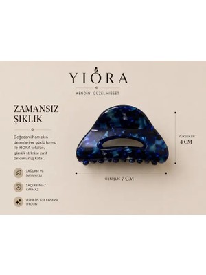 Yiora Premium Seri Ithal Asetat Kemik Toka Küçük Boy (7 Cm)