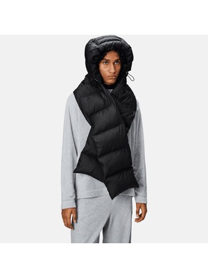 Rains Alta Vision Puffer Hood W3T3 Unisex Siyah Şapka