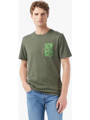 Scotch & Soda Scotch&soda Regular Fit Left Chest Logo Erkek Yeşil T-Shirt