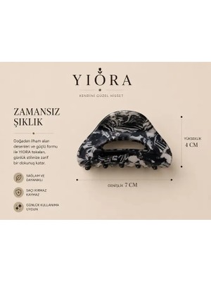 Yiora Premium Seri Ithal Asetat Kemik Toka Küçük Boy (7 Cm)