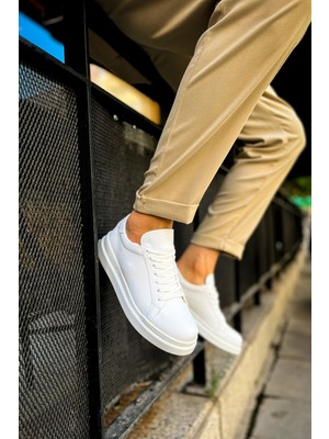 Chekich CH979 - Santoni Crt Spor Erkek Ayakkabı Beyaz