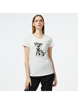 Liu Jo Kadın Beyaz T-Shirt