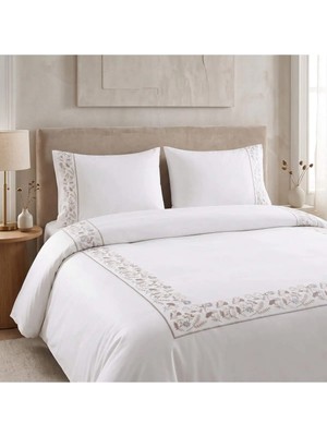 Penelope %100 Pamuk Saten Çift Kişilik Nevresim Seti 260X240 cm - Gardenia Serisi
