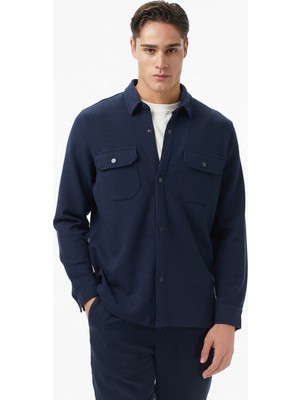 Nautica Erkek Lacivert Classic Fit Gömlek