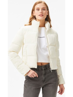 Calvin Klein Jeans Soft Touch Short Fitted Kadın Beyaz Ceket