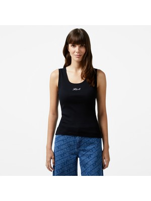 Karl Lagerfeld Kadın Siyah T-Shirt