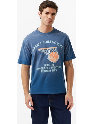 The Market 'runner Up Basketball' Erkek Mavi T-Shirt