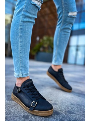 Chekich CH191 - Ckt Side Buckle Erkek Ayakkabı Sıyah